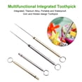 thumbnail image 6 of Portable Environmental Toothpick Outdoor Camping Picnic Toothpick T-itanium Alloy Carrying Fruit Sign Metal Toothpick, 6 of 9