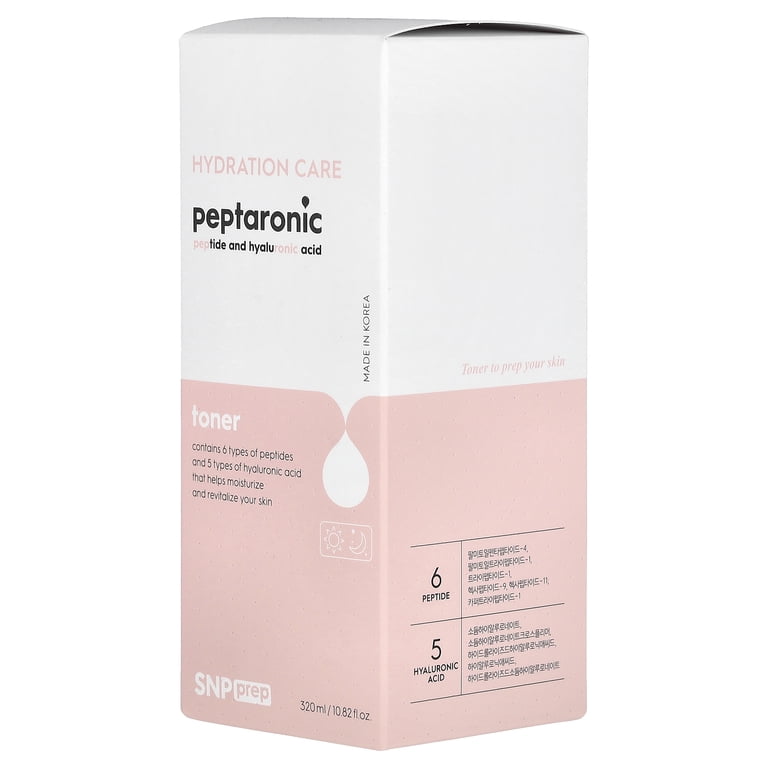 SNP Prep Peptaronic, Peptide And Hyaluronic Acid, Toner, 10.82 fl