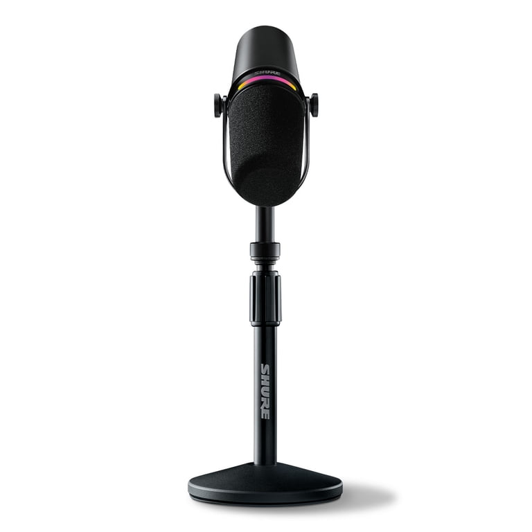Shure, Podcast Microphone, MV7+, Hybrid USB-C XLR, Desktop Stand
