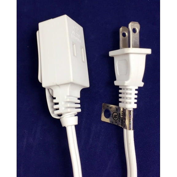 POWTECH UL Heavy duty Household Extension Cord, 16 Gauge Power Cord with 3 Recepacle Cube Tap 125V, 13 Amps, 1625 W - 20 FT White