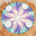 thumbnail image 2 of Tie Dye Pattern Round Fitted Tablecloth with Elastic Edge,Dining Table Cover Waterproof,Outdoor Round Tablecloth for Camping,Dining,Indoor and Outdoor, 2 of 7