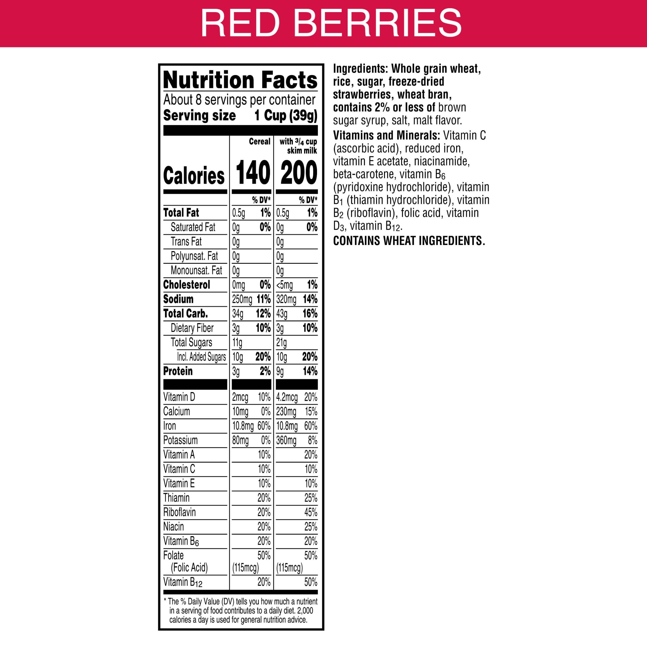 (10 pack) Kellogg's Special K Red Berries Breakfast Cereal, Good Source of Fiber, 11.4  oz