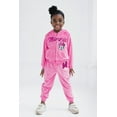 thumbnail image 3 of Disney Minnie Mouse Velour Zip Up Hoodie and Jogger Pants Outfit Set Toddler to Big Kid, 3 of 5
