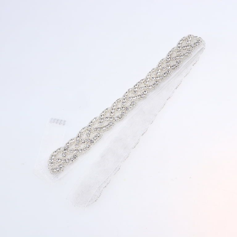 WRITWAA Wedding Dress Belts Bride Rhinestone Crystal Ribbon  display picture 1