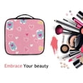 thumbnail image 6 of FORMRS Travel Makeup Bag Large Capacity Train Case Cosmetic Organizer with Adjustable Dividers, Love Connection, 6 of 8