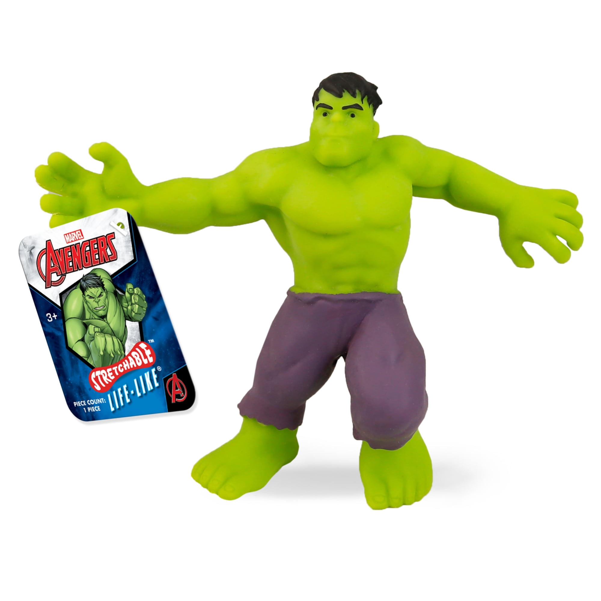 Ja-Ru Disney and Marvel Life-like Realistic Hulk Character Stretchy Squish Action Toy(Selections May Vary)
