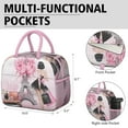 thumbnail image 6 of Pink Lunch Bag for Women Reusable Insulated Lunch Bags, Leakproof Cooler Food Lunch Tote Bag, Large Capacity Cute Lunch Box for Work School Travel Picnic, 6 of 7