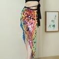 thumbnail image 2 of Kilaqueen Skirts for Women Sparkle Sequin Elastic Waist Side Slit Midi Skirt Fashion Concerts Night Out Club Party Skirts, 2 of 5