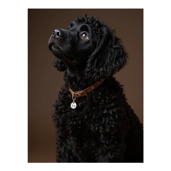 Diamond Art Kit for Adults, Curly Black Dog Portrait Diamond Painting for Adults Beginners, DIY Diamond Art Painting Kits, 5D Diamond Painting Crafts for Home Decor 12x16 Frameless
