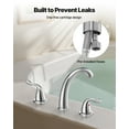 thumbnail image 5 of VEVOR Roman Tub Faucet, 3 Hole Waterfall Bathtub Faucet, Gooseneck Bath Tubs Faucets Set with 2 Handles, Deck Mount Bath Tub Faucets Set for Pet Washing, Adult Bathing, Silver, High Arc Spout, 5 of 9