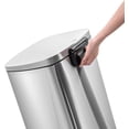 thumbnail image 4 of 50L/13Gal Heavy Duty Hands-Free Stainless Steel Commercial/Kitchen Step Trash Can, Fingerprint-Resistant Soft Close Lid Trashcan, 50L / 13 GAL, 4 of 9