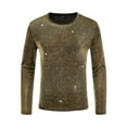 thumbnail image 5 of INSPIRE CHIC Mesh Sheer T-Shirt for Men's Long Sleeves Club Party Tee Tops, 5 of 5