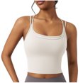 thumbnail image 2 of Summer Plus Size Tank Top Undershirt For Women Sleeveless Round-Neck Solid Casual Regulars White Camisoles S-XL, 2 of 6