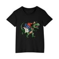 thumbnail image 3 of RXIRUCGD T-shirt en Coton pour Tout-Petits Enfants Garçons Filles Mode Mignon Col Rond Imprimé Tee Manches Courtes Haut ( Noir, Taille : 4 Ans ), 3 of 5