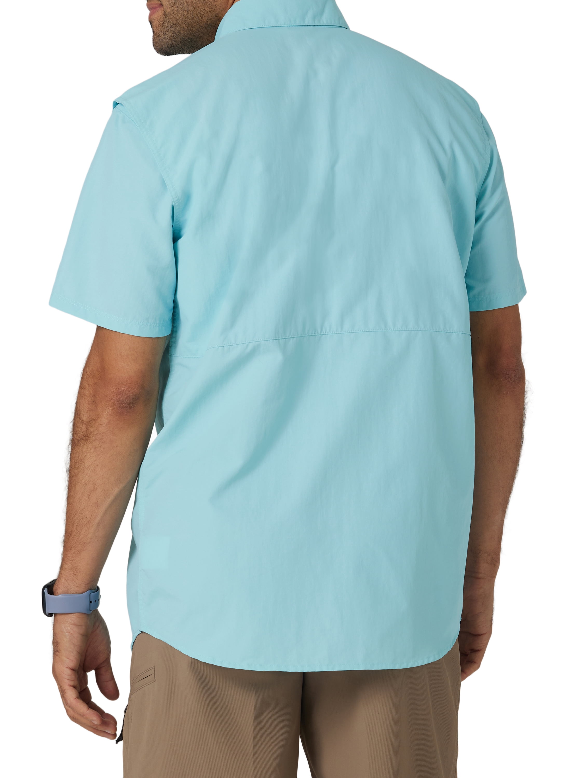Wrangler® Men's Outdoor Short Sleeve Fishing Shirt with UPF 40 Protection, Sizes S-5XL