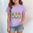 thumbnail image 2 of Hessimy Girls Short Sleeve Tops Casual Crewneck T Shirts Kids Babydoll Tunic Tees Blouses(Purple,5-6 Years), 2 of 4