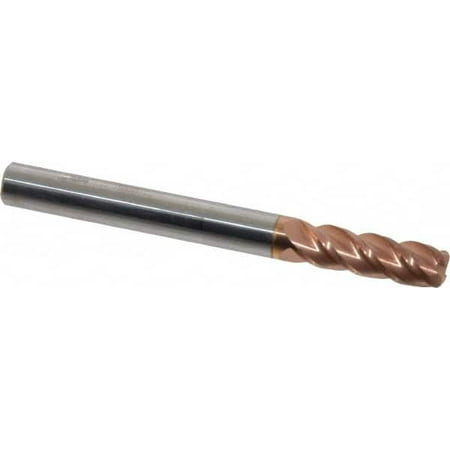 

Accupro 1/4 Diam 4 Flute Single End Solid Carbide 0.06 Corner Radius End Mill TiCN 2-1/2 OAL 3/4 LOC 1/4 Shank Diam 40° Helix RH Cut RH Flute Centercutting