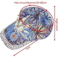 thumbnail image 5 of LINLIN Women Rhinestone Crystals Baseball Cap Bling Bling Adjustable Sun Hat Hip Hop Caps Fashion Hats, 5 of 6