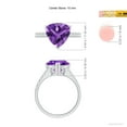 thumbnail image 5 of ANGARA Natural 2.6 Ct. Amethyst with Diamond Classic Ring in 14K White Gold for Women (Ring Size: 3.5), 5 of 10