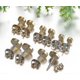 thumbnail image 3 of Pendientes redondos Yashi Hechos a mano Acero inoxidable Dorado 5 pares, 3 of 5
