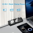 thumbnail image 2 of The  Socket Features a 20W USB-C PD Fast Charging Port, a 2.88-Meter Extension Cord with USB Outlets, And a Removable Clip, Making It an Ideal Desktop Power Strip for Home, Factory,, 2 of 8