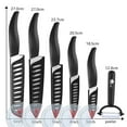 thumbnail image 6 of Myvit Ceramic Knives Set 5-Piece Kitchen Knifes with 6" Bread Knife, 6"Chef Knife, 5" Utility Knife,4" Fruit Knife and 3" Paring Knife,One Peeler, 6 of 7