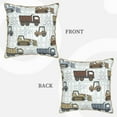 thumbnail image 3 of Kll Tractor And Dumper Decorative Throw Pillow Covers Velvet Soft For Couch Sofa Bedroom Living Room Outdoor -18"X18", 3 of 8