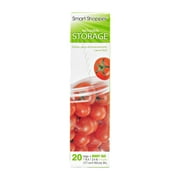 Smart Shopper Pinch & Seal Zipper Storage Bags, Quart, 20 Ct