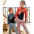 thumbnail image 3 of LazyOne Warm Long-Sleeve PJ Sets for Girls and Boys, Bear Hug Pink Stripe, Funny Animal Kids' Pajama Sets, 3 of 4