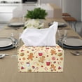 thumbnail image 3 of ZUXONGSY Christmas Tissue Box Cover Gingerbread Man PU Leather Tissue Box with Buckle Rectangular Tissue Box Holder Full Coverage Design Fashion Tissue Box for Christmas Decor, 3 of 7
