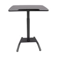thumbnail image 5 of Mobile Standing Desk, Portable Rolling Desk with Lockable Wheels, Non-Slip Mat, Standing Lifting Desk, Rolling Desk with Adjustable Height, 28-42.5in(Black 25.5*17in), 5 of 24