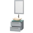 thumbnail image 7 of Wyndham WCR410024SDGGGD2BM24 Bathroom Vanity Set with Green Glass Countertop, 7 of 7