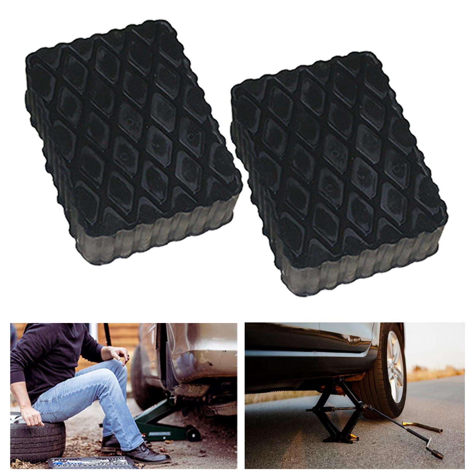 Wzmzjy 2 Pieces Generic Car Jack Pads Rubber Mats Thickened Auto Lift Supports Car Lift 12x8x4cm