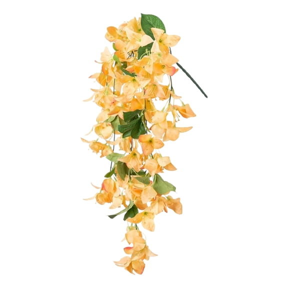 Artificial Bougainvillea Vine Hanging Plant, Fake Flower Garland for Patio Balcony Fence Decor, UV Resistant Outdoor Silk Greenery