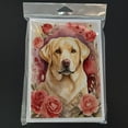 thumbnail image 3 of Yellow Labrador Retriever Valentine Roses Greeting Cards Pack of 8 7 in x 5 in, 3 of 3