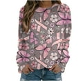 thumbnail image 2 of Mode Hoodies for Women 2023 Casual Long Sleeve Col Rond Imprimé Dames Sweatshirt Tops Blouse 50% de Réduction Halloween Clair / Costumes de Noël, 2 of 4