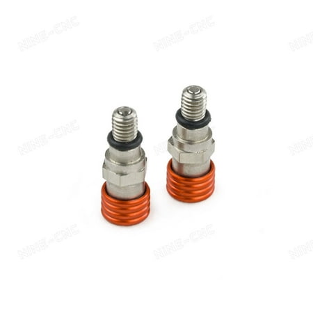 HYspeed Short Fork Bleeder Valves - Black Low Profile Pair For KTM & Husaberg