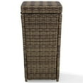 thumbnail image 5 of Afuera Living Modern Wicker Patio Trash Can in Weathered Brown, 5 of 8