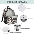 thumbnail image 4 of Leopard Print Backpack Backpack for School,Cute School Bag,Schoolbag with Adjustable Shoulder Straps & Padded Back,13.8"x11.4"x6", 4 of 6