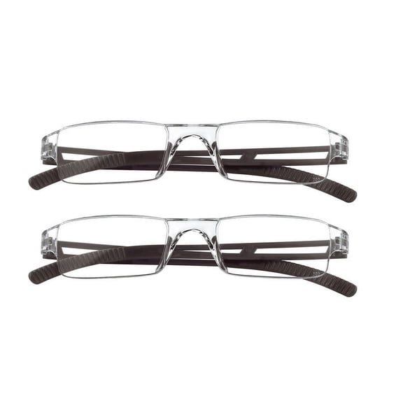 LAMBBAA 2 Pack Reading Glasses, Blue Light Blocking Computer Reading Glasses for Women and Men, Anti Glare Lightweight Readers(Brown, 1.25)
