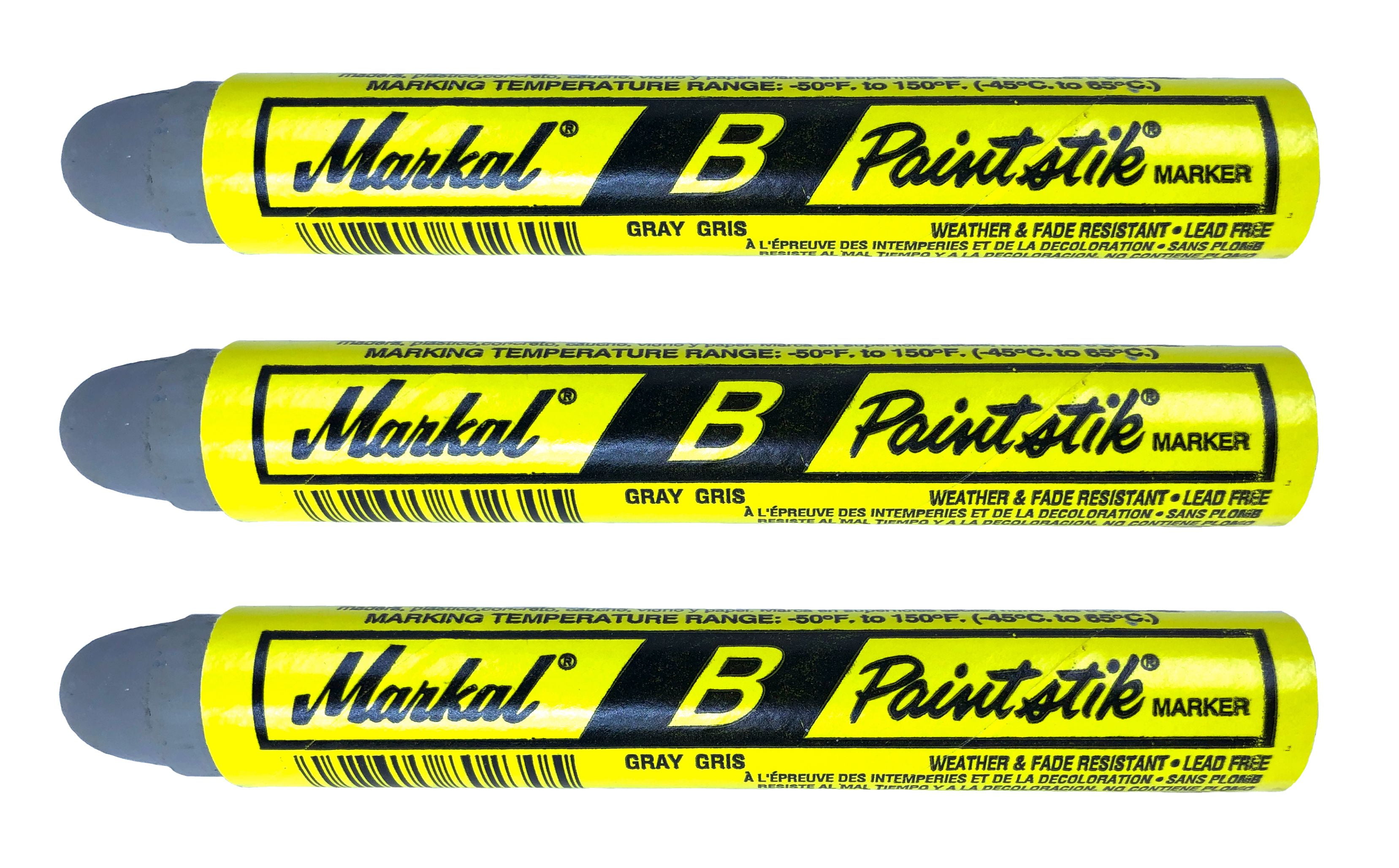 3 Markal B Gray Tire Chalk Paint Sticks Crayon Surface Marker Graffiti
