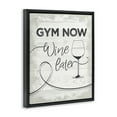 thumbnail image 4 of Stupell Industries Gym Now Wine Later Food & Beverage Painting Black Floater Framed Canvas Art Print Wall Art, 25 x 31, 4 of 10