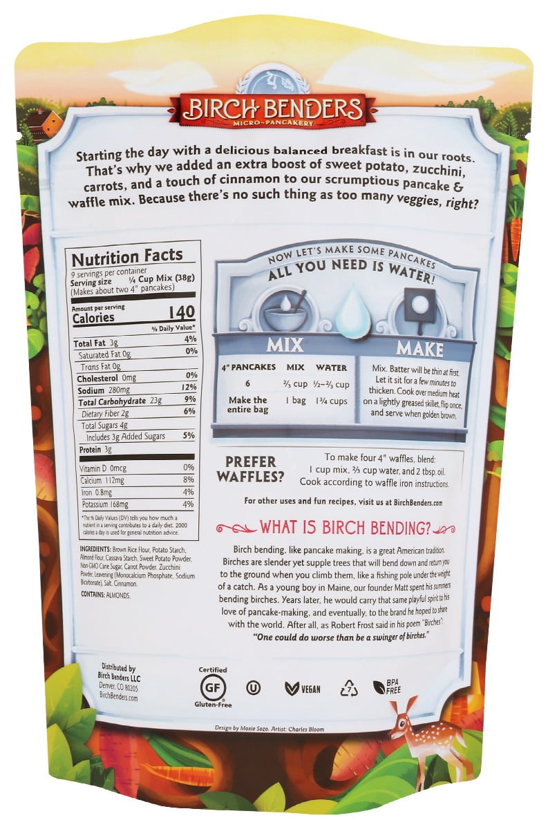 Birch Benders Pancake Mix Sweet Potato 12 oz (Pack of 6)