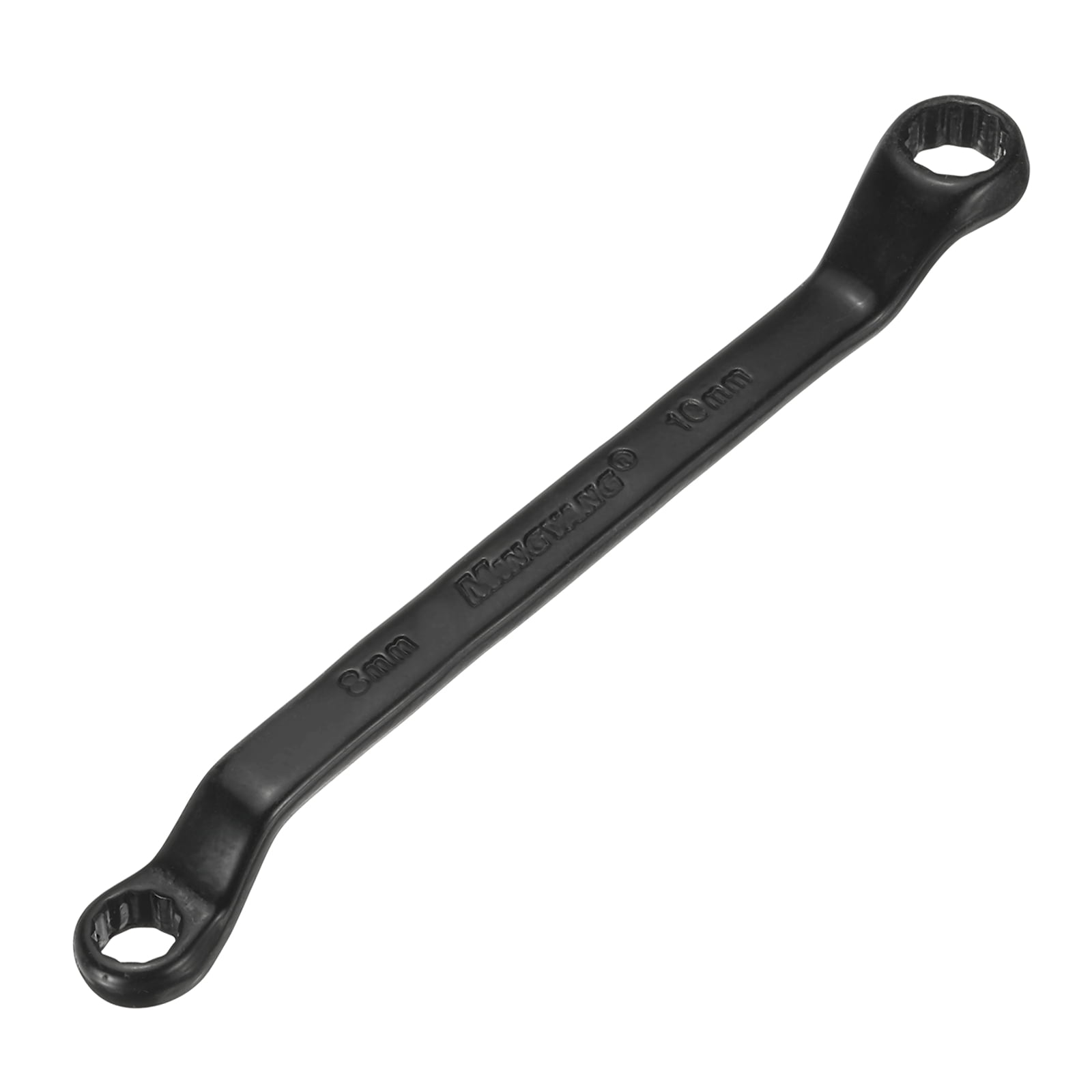 Uxcell 45 Degree Offset Box End Wrench 8 x 10mm Metric 12 Point Double End Black