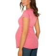 thumbnail image 3 of Women's Maternity Tops Tunic T-Shirt Pregnancy Clothes Ladies Fashion Solid Color Print Short Sleeve Pregnant Woman Casual Clothe Top, 3 of 5