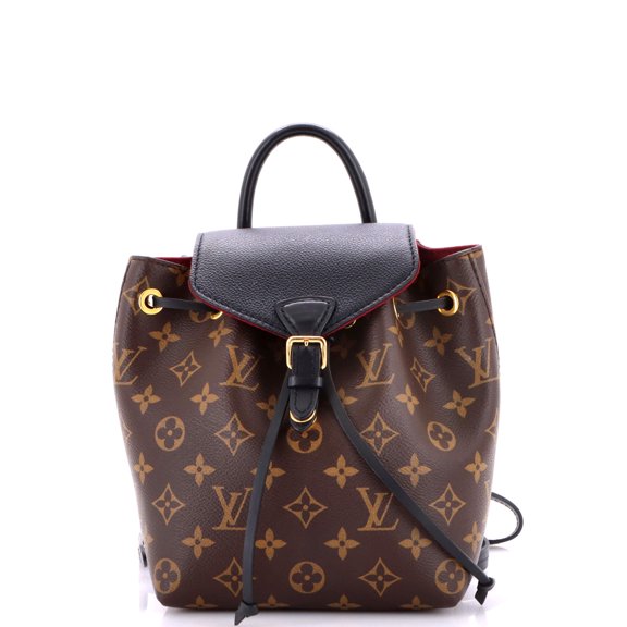 Pre-Owned Montsouris NM Backpack Monogram Canvas with Leather BB By Rebag