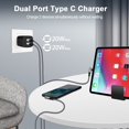 thumbnail image 5 of C Charger Block,FiveBox PD 40W USB C Wall Charger Block with 2PACK Right Angle USB C to USB C Cables 6ft,USB C Type C Charging Block,USB C Brick for Android Type C Samsung Fast Charger Block,Black, 5 of 7