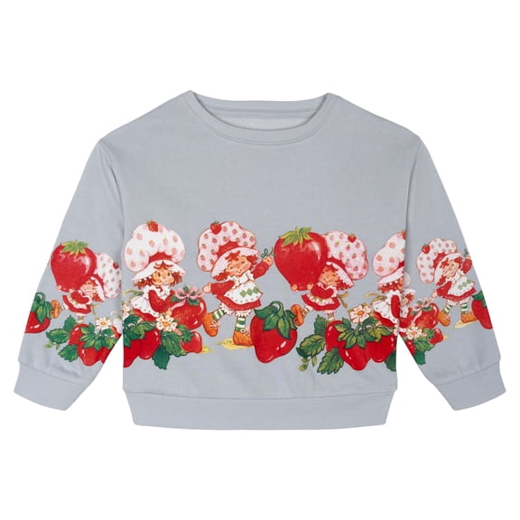Strawberry Shortcake Toddler Girls' Fleece Pullover Sweatshirt Gray Dawn
