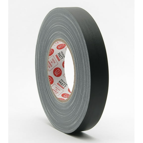1 in X 60 ya - BLACK Gaffer tape | MATTE FINISH | @ultraMATT 76MESH CLOTH BASED