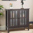 thumbnail image 5 of Topbuy Buffet de Rangement Porte en Verre Armoire d'Accent et de Présentation Marron, 5 of 5
